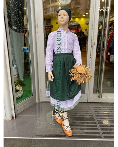 Traje regional vasco para niña a35 - 1