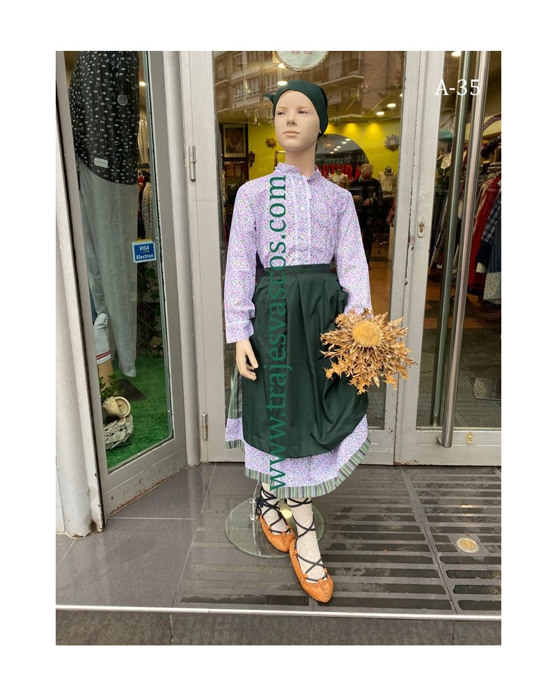 Traje regional vasco para niña a35 - 1