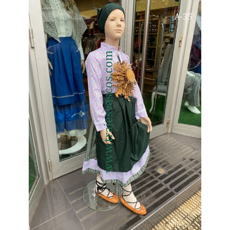 Traje regional vasco para niña a35 - 3
