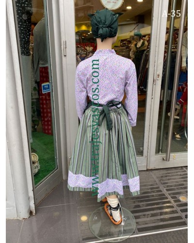 Traje regional vasco para niña a35 - 5