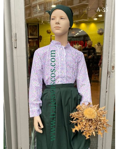 Traje regional vasco para niña a35 - 7