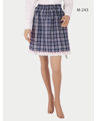 FALDA VASCA DE CUADROS CON PUNTILLA M243 - 1