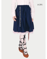 Falda arrantzale con puntilla A201