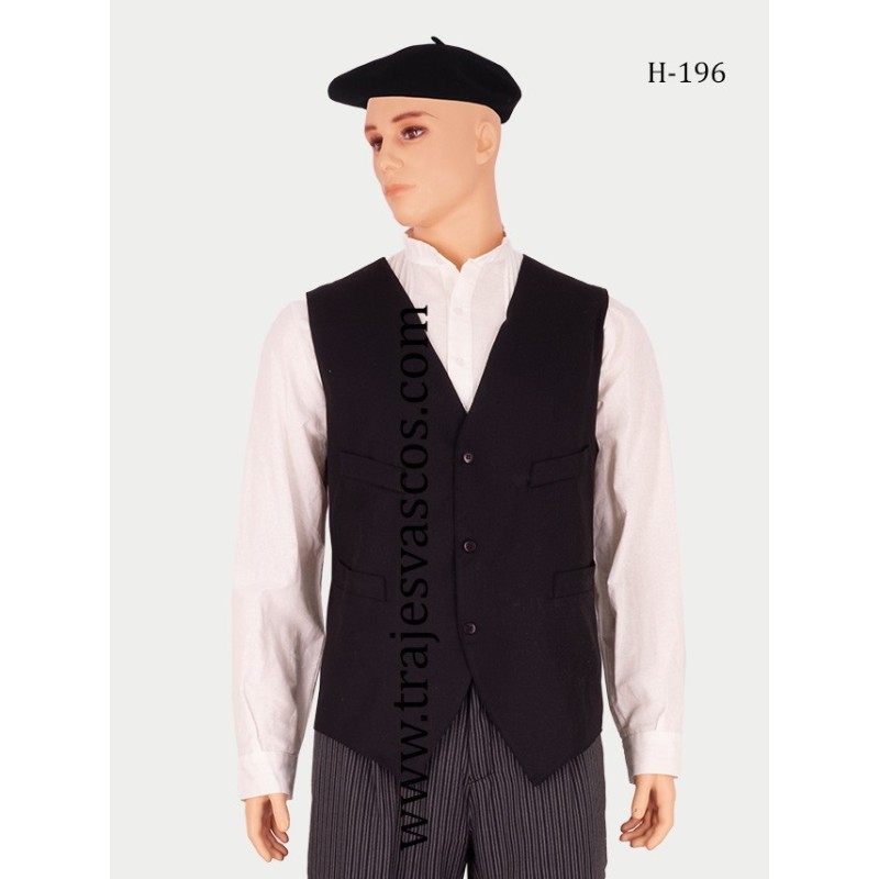 Chaleco vasco negro H196 - 1