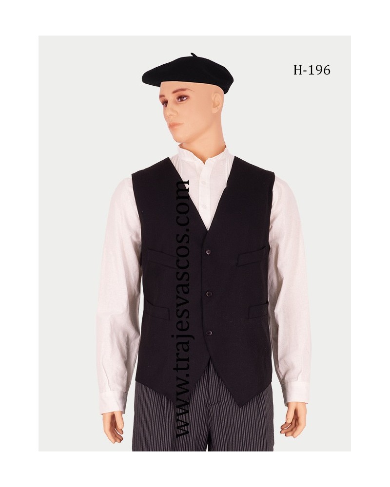 Chaleco vasco negro H196 - 1