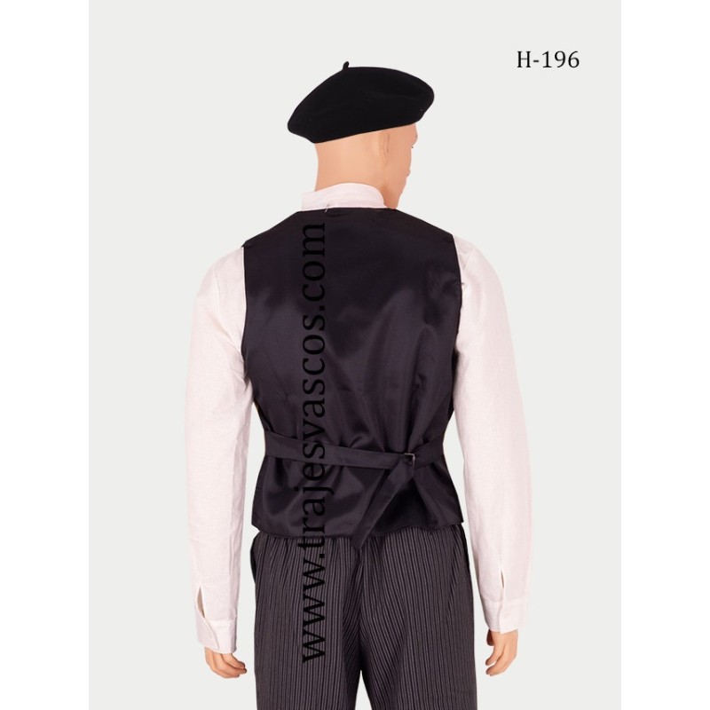 Chaleco vasco negro H196 - 5