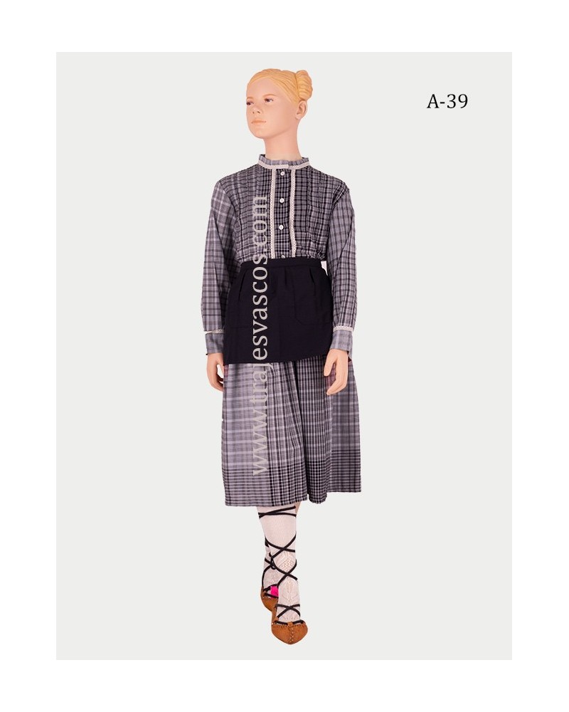 Conjunto tradicional vasco niña A39 - 1
