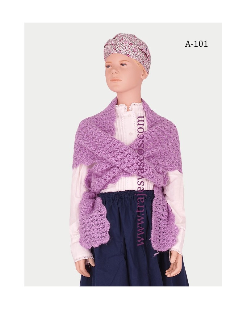 Toquilla lila para traje vasco de niña A101 - 1