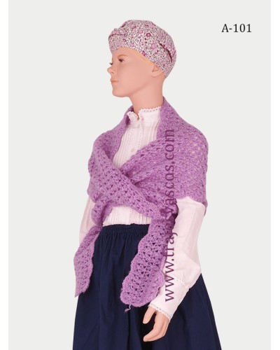 Toquilla lila para traje vasco de niña A101 - 3