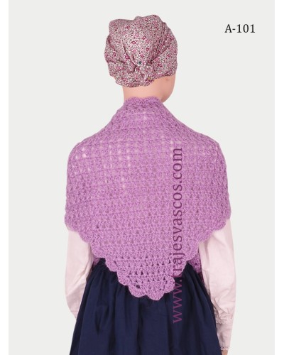 Toquilla lila para traje vasco de niña A101 - 5