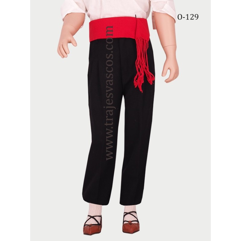 Pantalón negro para niño vasco O129 - 1