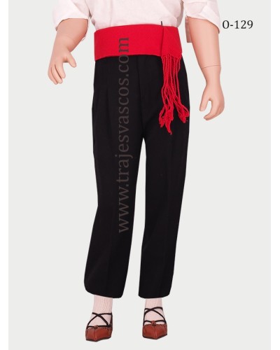 Pantalón negro para niño vasco O129 - 1