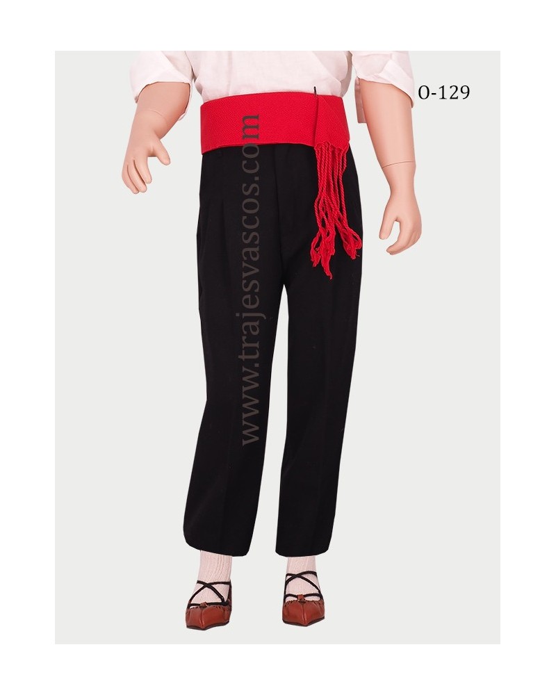 Pantalón negro para niño vasco O129 - 1