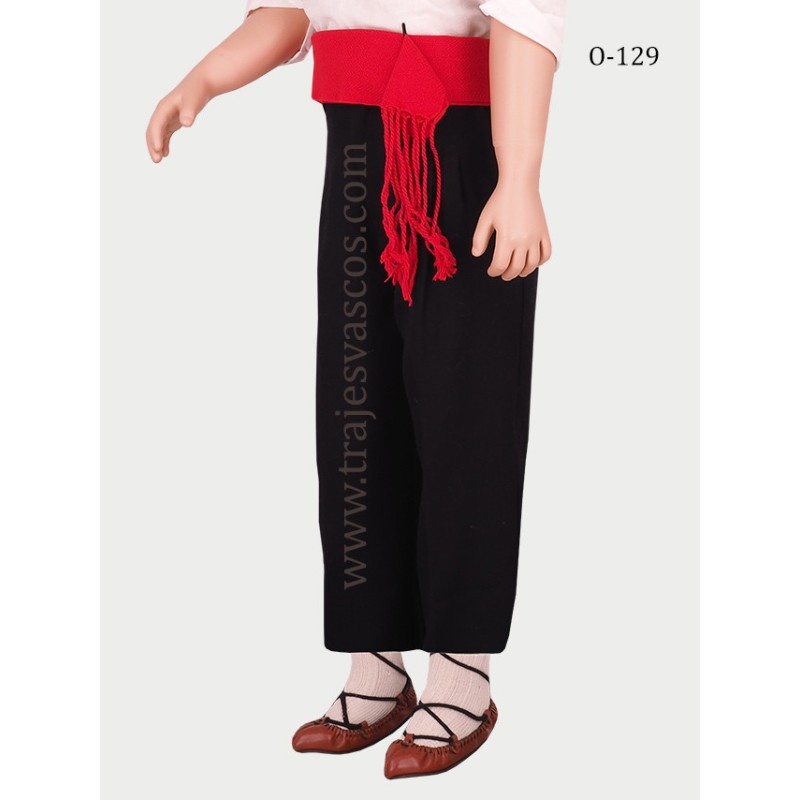Pantalón negro para niño vasco O129 - 3