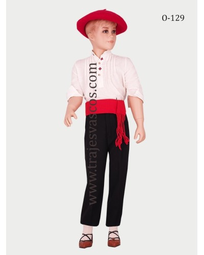 Pantalón negro para niño vasco O129 - 7