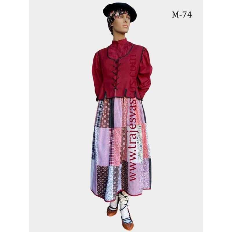 Traje vasco password de mujer M74 - 1