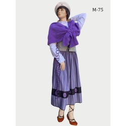 Conjunto aldeano con toquilla lila mujer M75 - 3