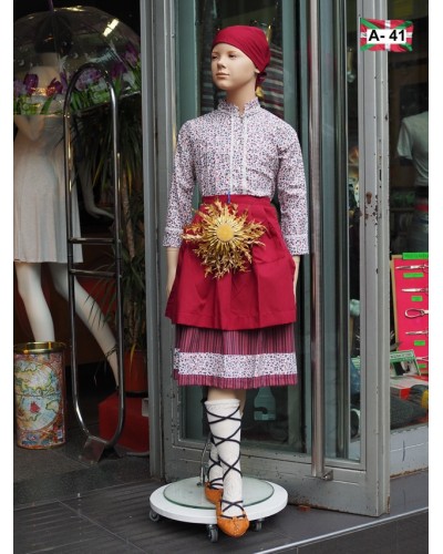 Traje vasco conjunto completo niña A41 - 1
