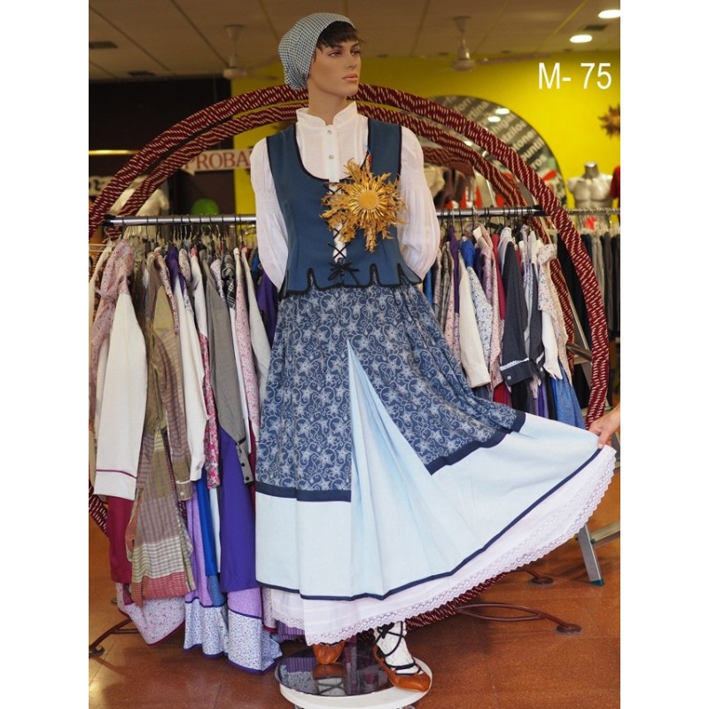 Conjunto vasco de mujer euskal jantziak M75 - 1