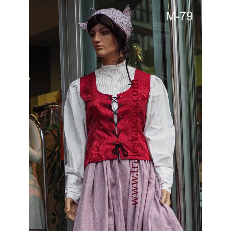 Traje vasco con tokilla granate M-79 - 7