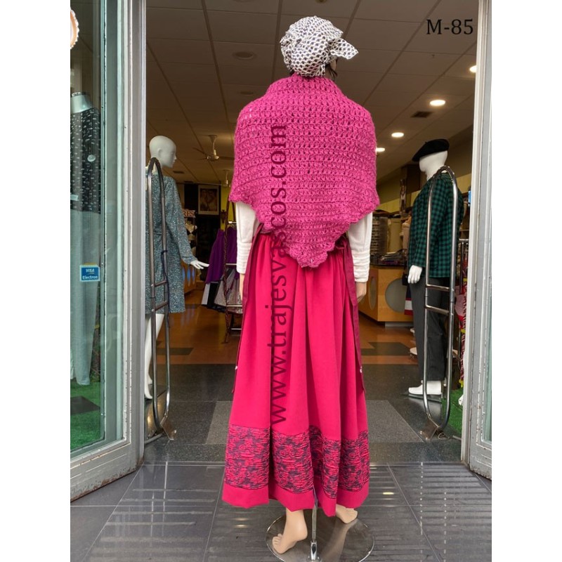 Conjunto vasco de mujer flores granate M85 - 9