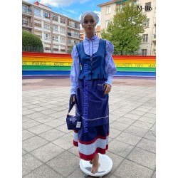 Traje regional vasco azul para mujer  M86 - 7