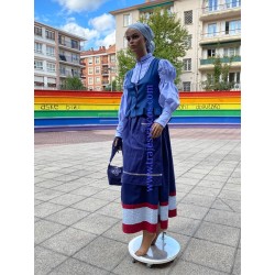 Emakumeentzako euskal jantzi erregional urdina M86 - 10