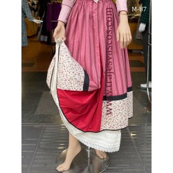 Traje de aldeana granate de florecitas M87 - 9