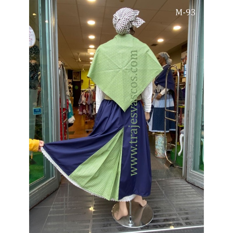 Euskal jantzia verde de mahon para mujer m93 - 11