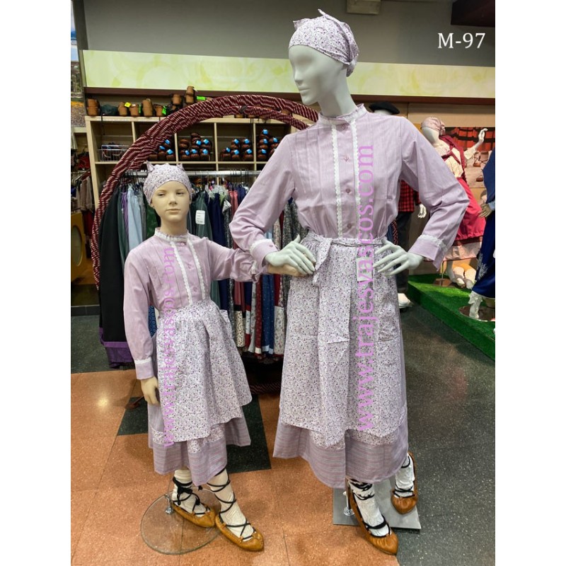Conjunto euskal jantzia rosa mujer M97 - 1