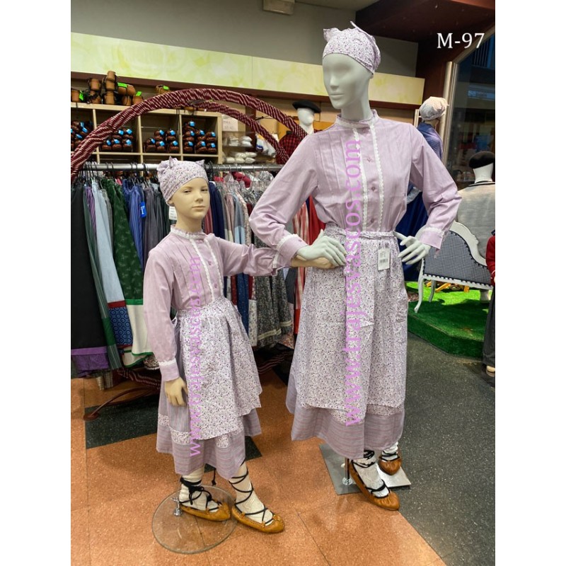 Conjunto euskal jantzia rosa mujer M97 - 11
