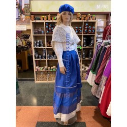 Traje vasco azul baserritarra con laburu mujer M98 - 3