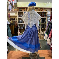 Traje vasco azul baserritarra con laburu mujer M98 - 5