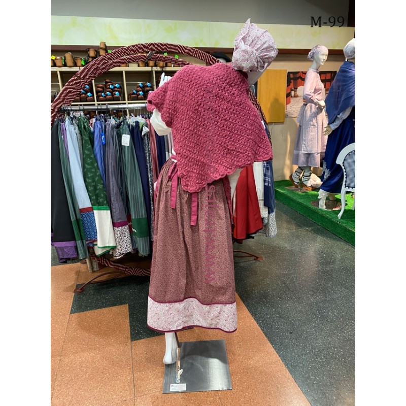 Conjunto de mujer rosa con flores bordadas M99 - 5