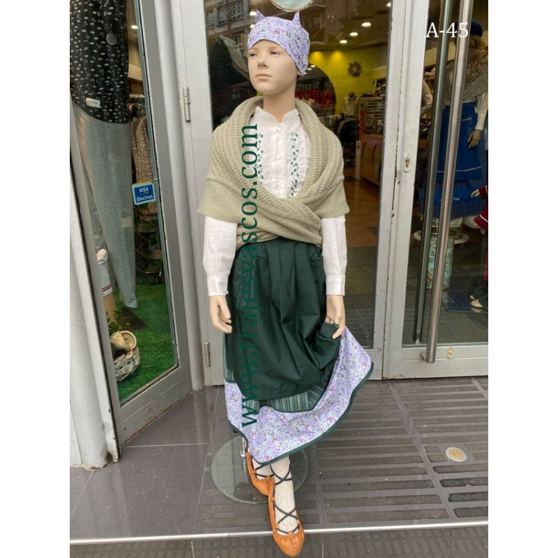 Euskal jantzia berdea neskentzat A45