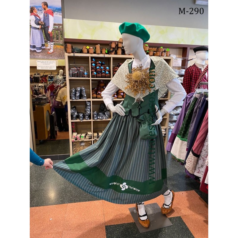  Emakumeentzako korpiño berdea euskal jantzia M290 - 10