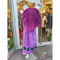 Traje de aldeana euskal jantzia colores morados M100 - 3
