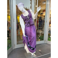 Traje de aldeana euskal jantzia colores morados M100 - 7