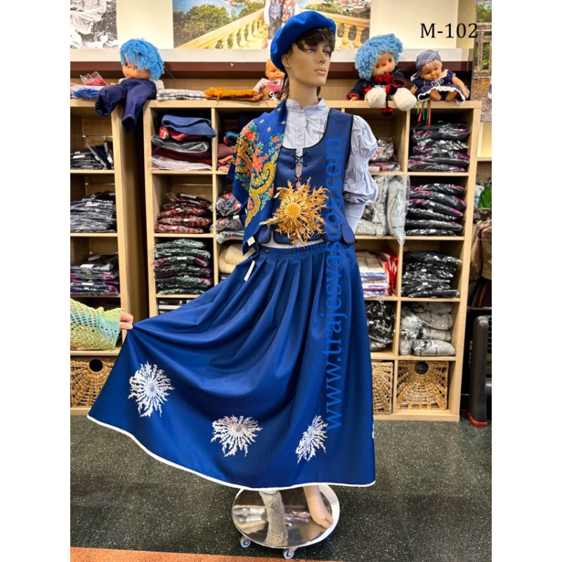 Euskal jantzia mujer azul arrantzale M102 - 1