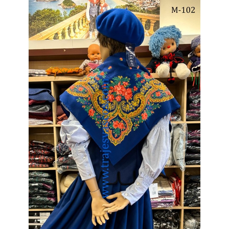 Euskal jantzia mujer azul arrantzale M102 - 7