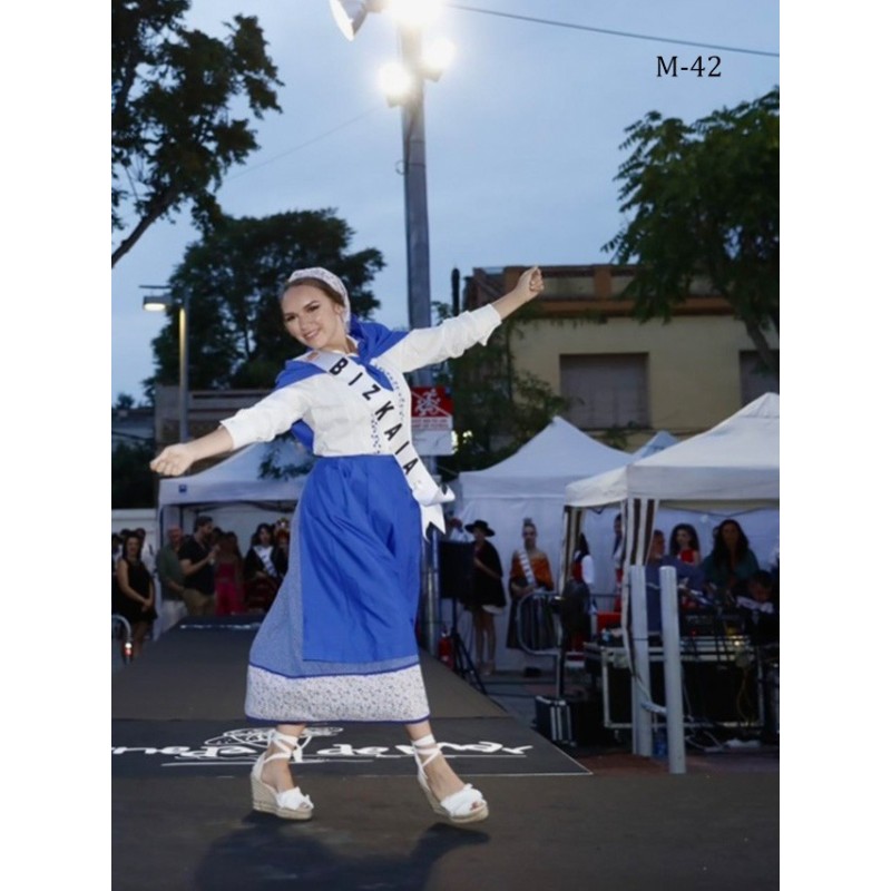 Traje vasco de mujer conjunto azul M42