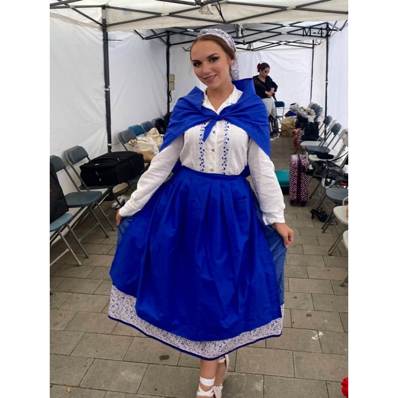 Emakumeen euskal jantzi urdina M42