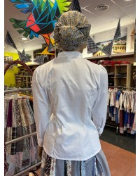 Blusa básica de lorzas blanca  M370