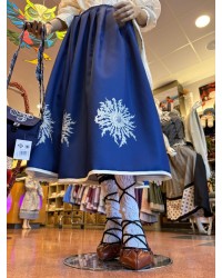 Falda vasca azul con eguzkilore estampado M255