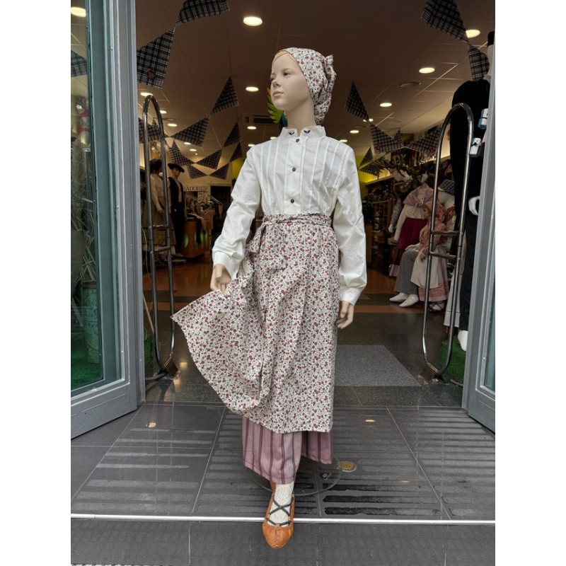 Conjunto traje vasco niña flores A46