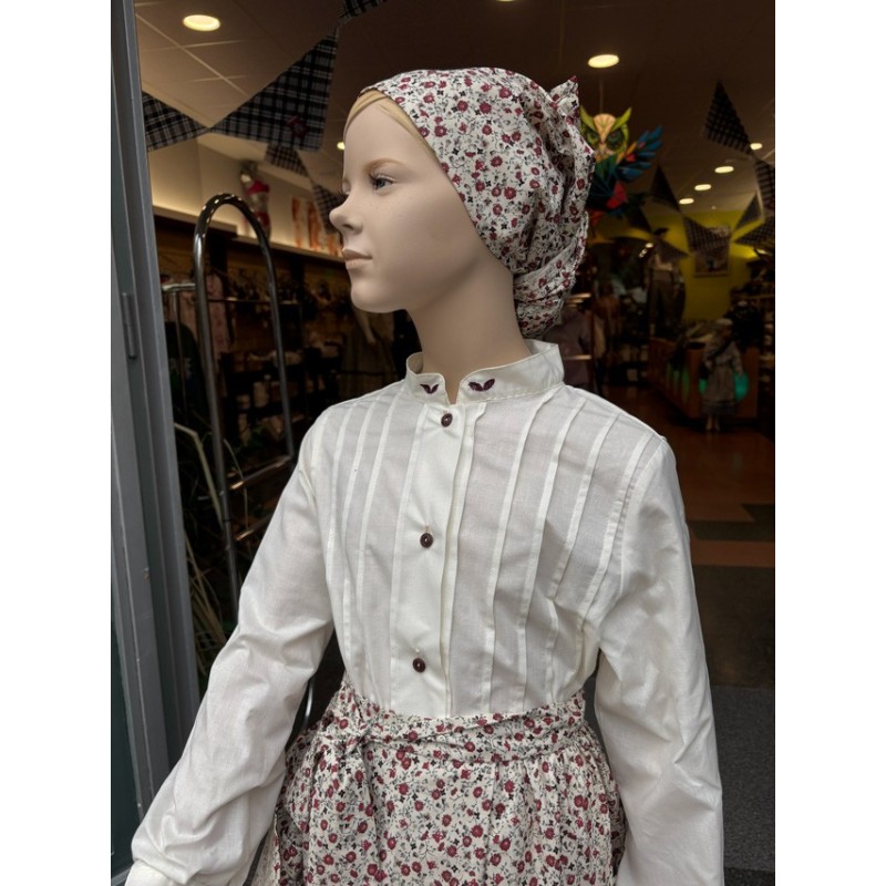 Conjunto traje vasco niña flores A46