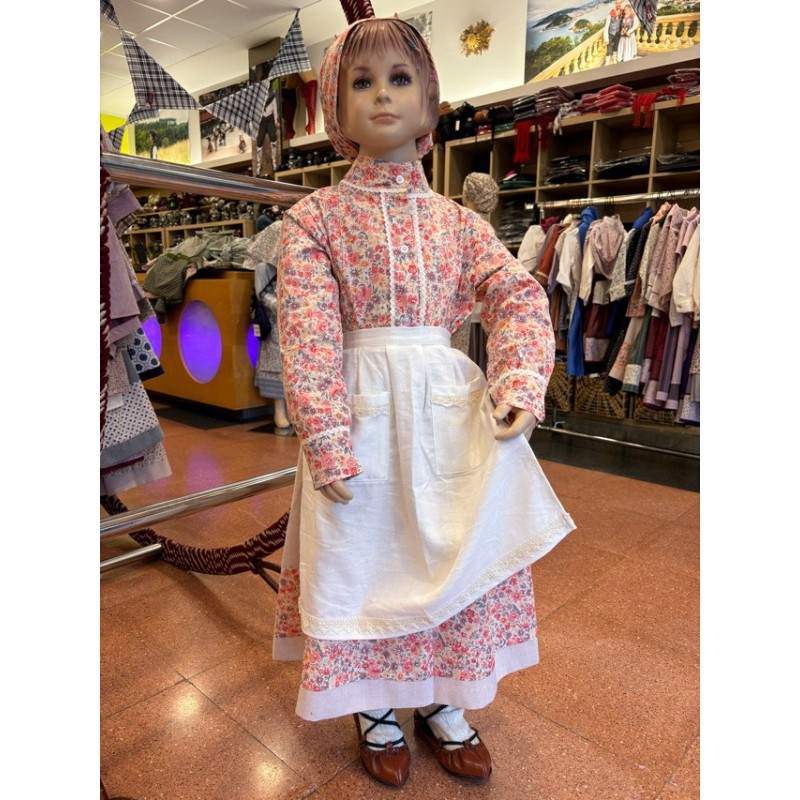 Conjunto traje vasco niña coral A47