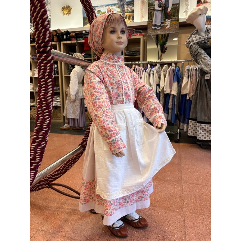 Conjunto traje vasco niña coral A47