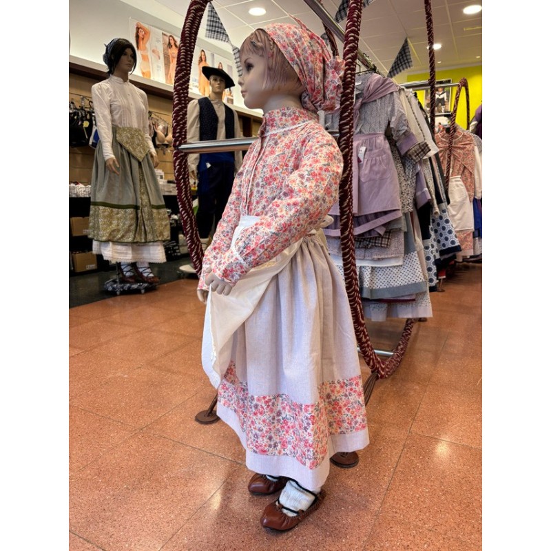 Conjunto traje vasco niña coral A47