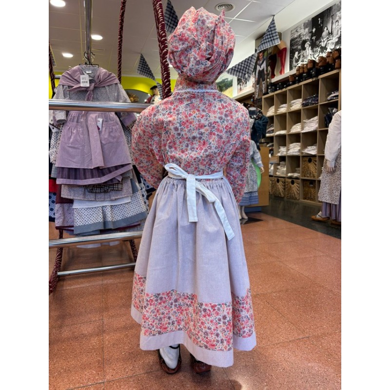 Conjunto traje vasco niña coral A47